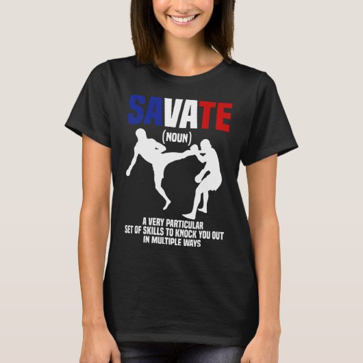 Savate-Ausrüstung Selbstverteidigungstraining Kamp T-Shirt (Vorderseite)