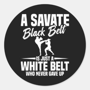 Savate Boxen Kampfsport Schwarzgurt Kickboxen S Runder Aufkleber