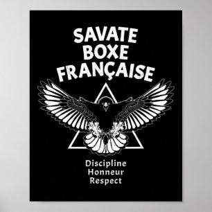 Savate Französisches Kickboxen Eagle Poster
