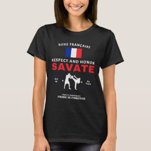 Savate Französisches Kickboxen Savate Kämpfer T-Shirt