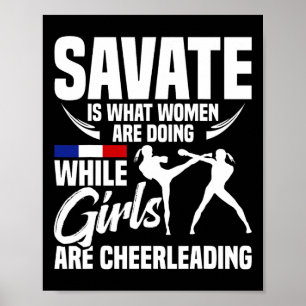 Savate Kampfsportschule Training Boxen Savate Poster