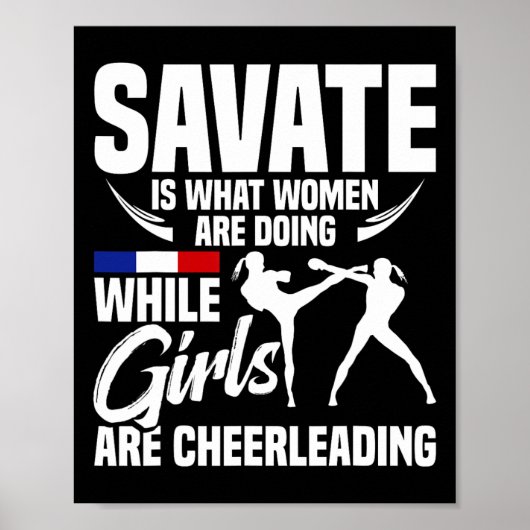 Savate Martial Arts School Training Boxing Savate Poster (Vorne)