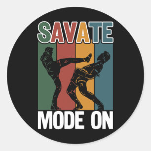 Savate Savate-Modus Ein Ideal Für Kampfsportler Runder Aufkleber