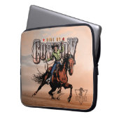 Save A Horse; Ride A Cowboy | 15" Laptopschutzhülle (Vorderseite Links)