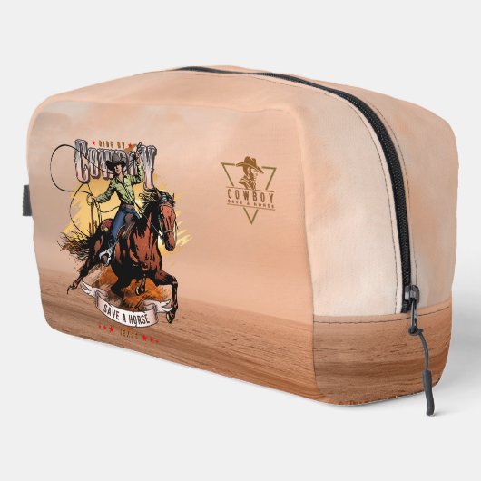 Save A Horse; Ride A Cowboy | Waschbeutel (Rechte Ecke)
