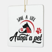 Save a Life Adopt a Pet  Keramikornament (Links)