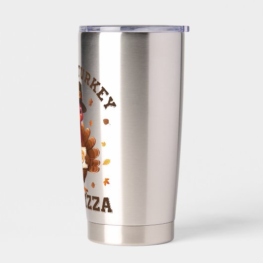 Save a Turkey Eat Pizza – Funny Thanksgiving Pizza Thermobecher (Links)