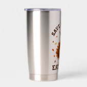 Save a Turkey Eat Pizza – Funny Thanksgiving Pizza Thermobecher (Rechts)