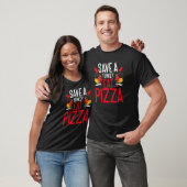 Save A Turkey Eat Pizza Thanks Giving Thanksgivin T-Shirt (Unisex)