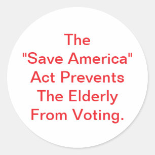 Save America Act ist gefährlich Hankamer Artjunkha Runder Aufkleber