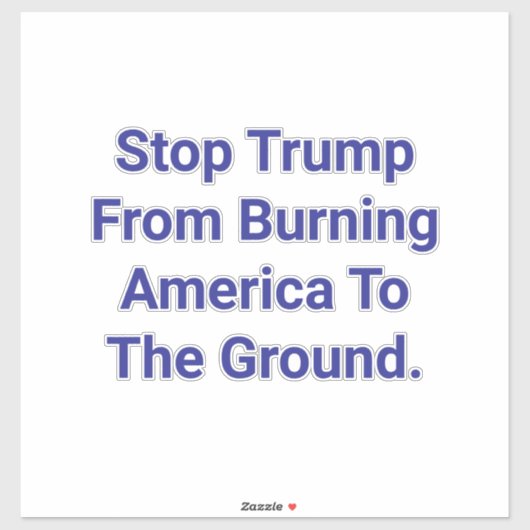 Save America From Trump Hankamer Artjunkhaus Peace Aufkleber (Blatt)