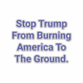 Save America From Trump Hankamer Artjunkhaus Peace Aufkleber (Vorderseite)