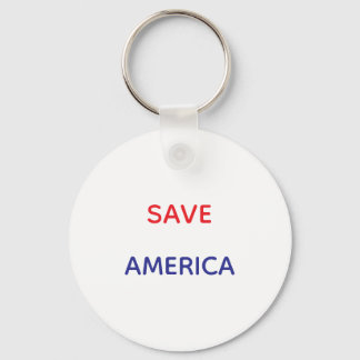 SAVE AMERICA ROUND KEYCHAIN SCHLÜSSELANHÄNGER