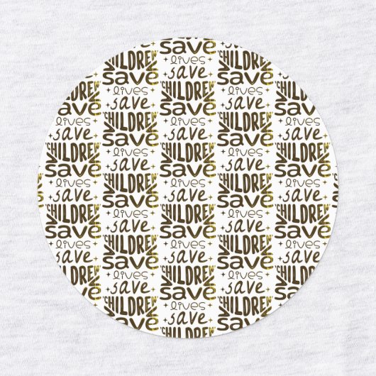 Save Children, Save Lives Etiketten (Design 1)
