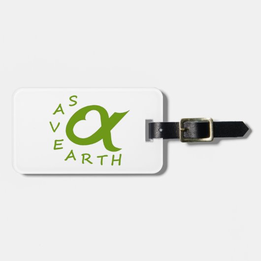 Save Earth Planet Gepäckanhänger (Vorderseite horizontal)