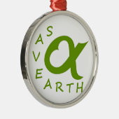 Save Earth Planet Ornament Aus Metall (Rechts)
