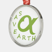Save Earth Planet Ornament Aus Metall (Links)