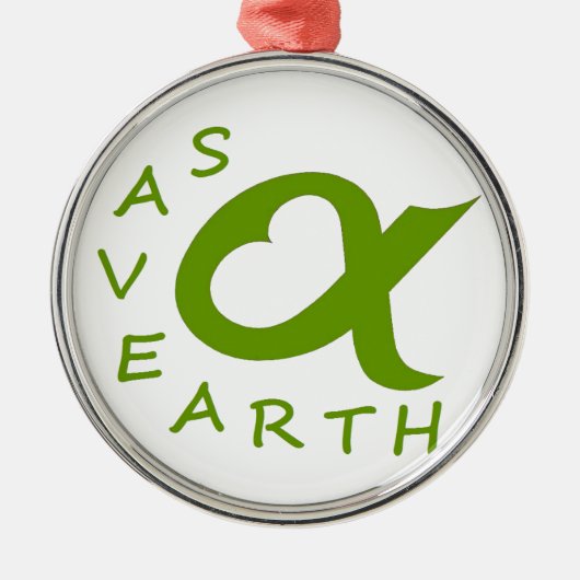 Save Earth Planet Ornament Aus Metall (Vorne)