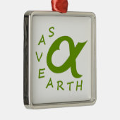 Save Earth Planet Ornament Aus Metall (Rechts)