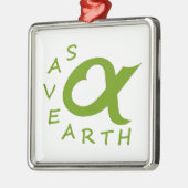 Save Earth Planet Ornament Aus Metall (Links)