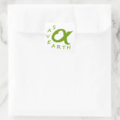 Save Earth Planet Quadratischer Aufkleber (Tasche)