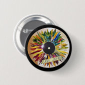 SAVE JAPAN Record of Leaves Fashion pin back Button (Vorne & Hinten)