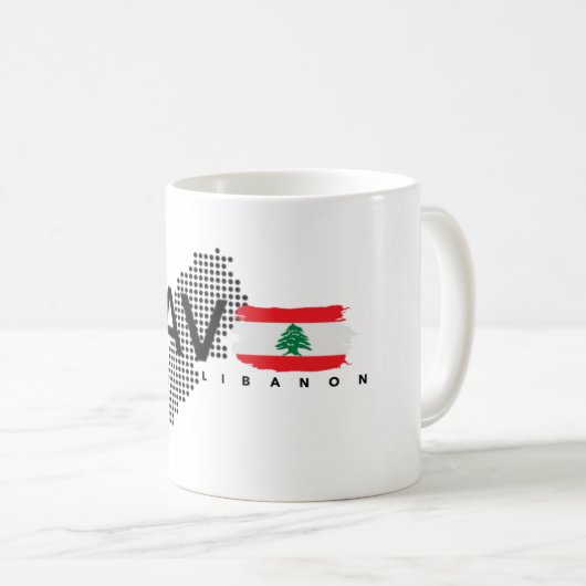 Save Libanon Mugg Kaffeetasse (VorderseiteRechts)
