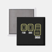 Save Manual Pedal Shift Diagram Car Racing Funny Q Magnet (Vorderseite/Rückseite)