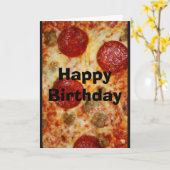 Save Me A Pizza Cake! Birthday Card Karte (Gelbe Blume)