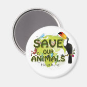 Save our Animals Magnet (Vorderseite/Rückseite)