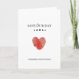 Save our day announcement folded invitation card karte