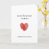 Save our day announcement folded invitation card karte (Gelbe Blume)