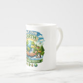 Save Our Earth Eco Friendly Design mug Porzellantasse (Vorderseite Rechts)