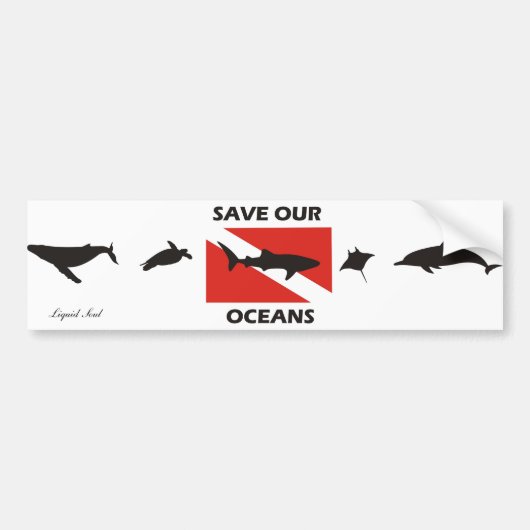 Save Our Oceans - Sticker Autoaufkleber (Vorne)