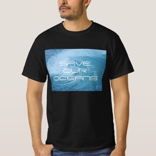 SAVE OUR OCEANS WAVE SURF TEE SHIRT (Vorderseite)