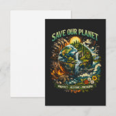 Save Our Planet Dankeskarte (Vorne/Hinten)
