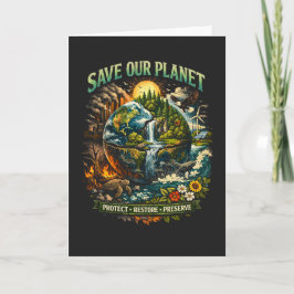Save Our Planet Feiertagskarte