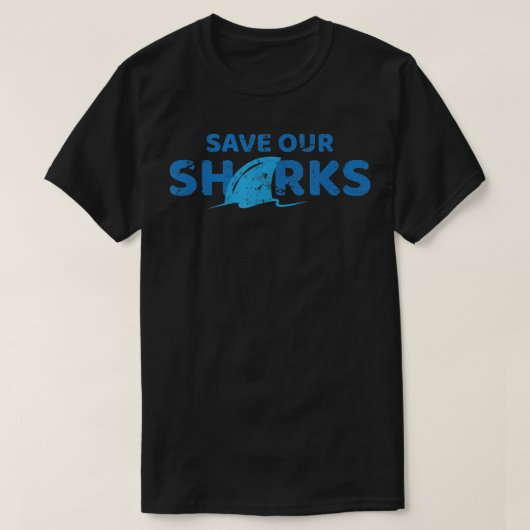 Save Our Sharks T-Shirt Shark Lover Anti Finning (Design vorne)