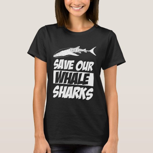 Save Our Whale Sharks Cool Animal T-Shirt (Vorderseite)