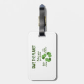 Save, Share, and Recycle Gepäckanhänger (Rückseite vertikal)