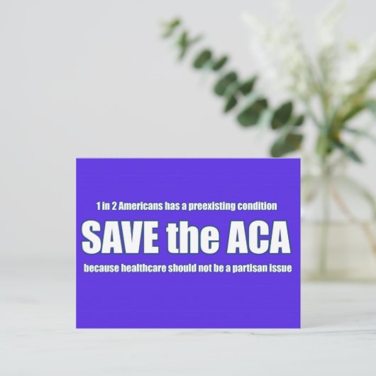 Save the ACA Postcard Postkarte (Stehend Vorderseite)