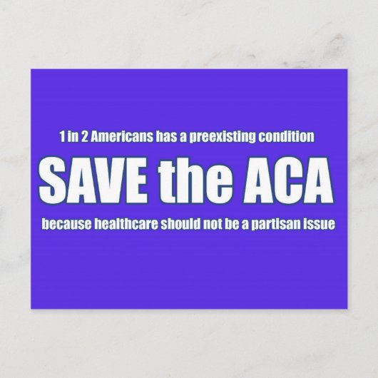 Save the ACA Postcard Postkarte (Vorderseite)