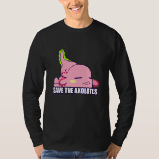 Save The Axolotls Kids Men Women  Salamander T-Shirt