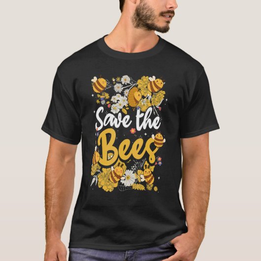 Save the bees Beekeeper cute honey bee costume T-Shirt (Vorderseite)