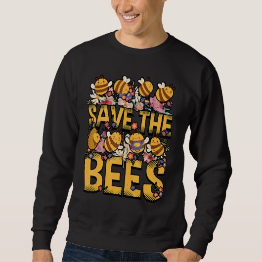 Save the bees Beekeeper cute honey bee costume whi Sweatshirt (Vorderseite)