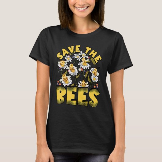 Save the bees Beekeeper cute honey bee costume whi T-Shirt (Vorderseite)