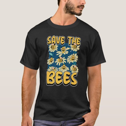 Save the bees Beekeeper cute honey bee costume whi T-Shirt (Vorderseite)