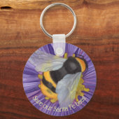 Save The Bees! Custom Keychain Original Artwork Schlüsselanhänger (Vorderseite)