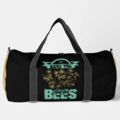 Save The Bees Floral Graphic Duffle Bag (Vorderseite)