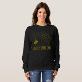 Save The Bees Goth Emo Environmentalist Black and Sweatshirt (Vorne ganz)